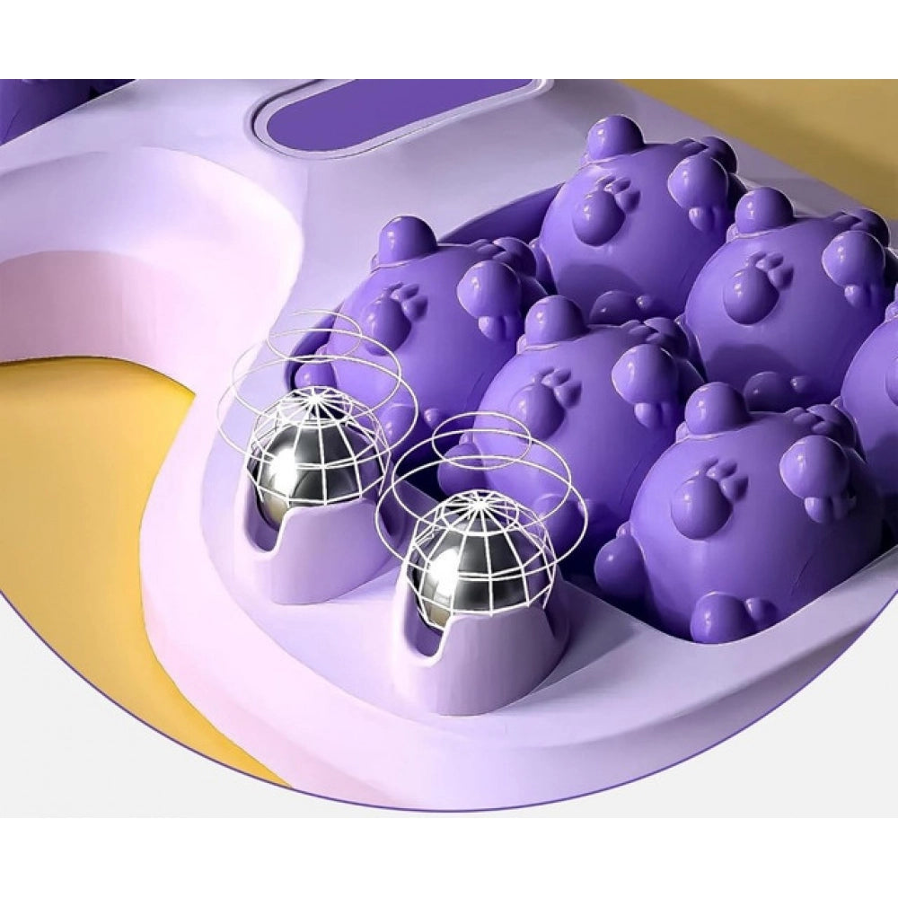 Pack of 2 Portable Double Foot Massage Roller (Purple)