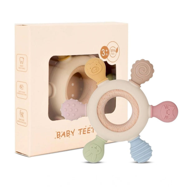 Silicone Baby Teether (Multicolor)