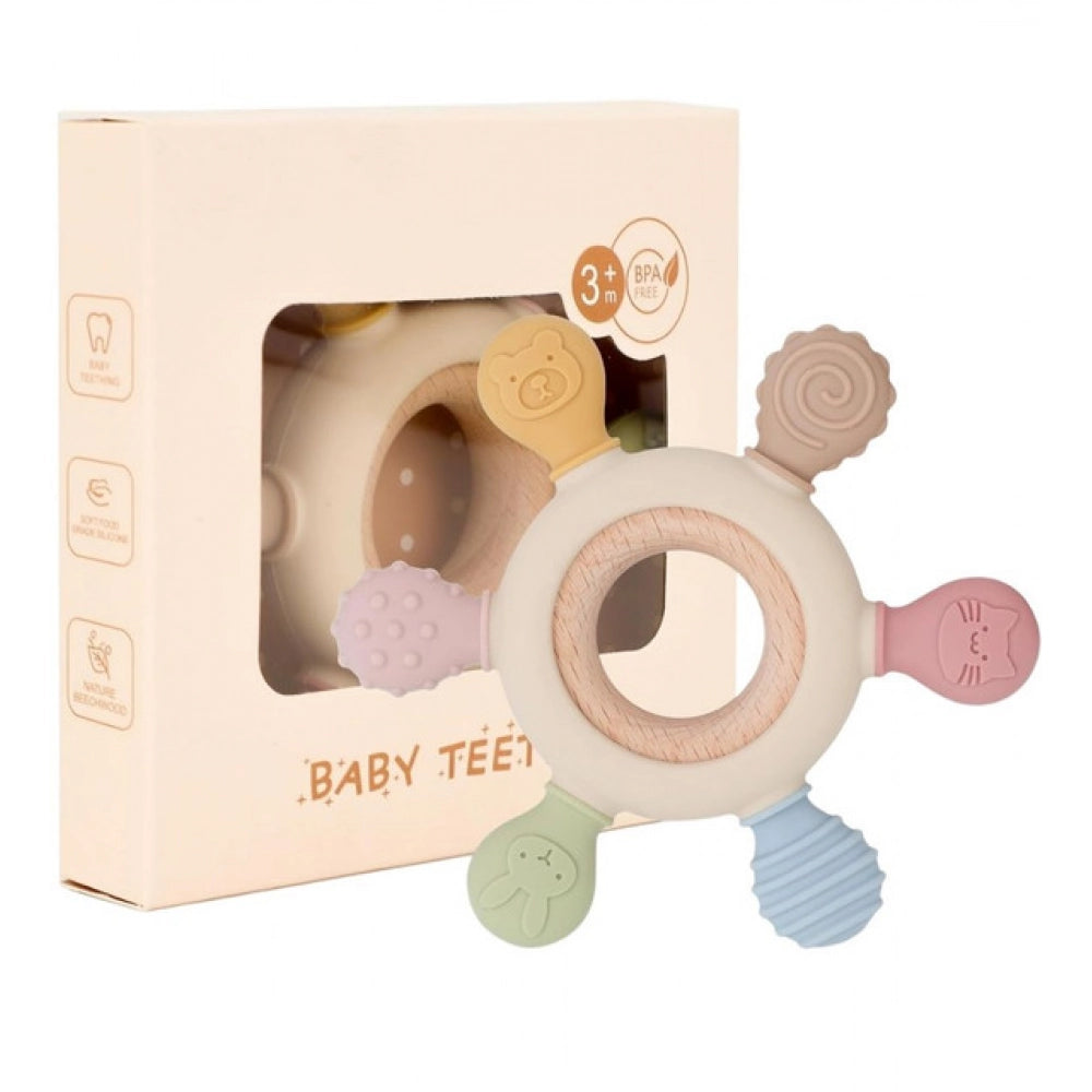 Silicone Baby Teether (Multicolor)