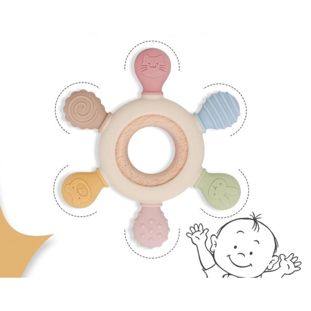 Silicone Baby Teether (Multicolor)