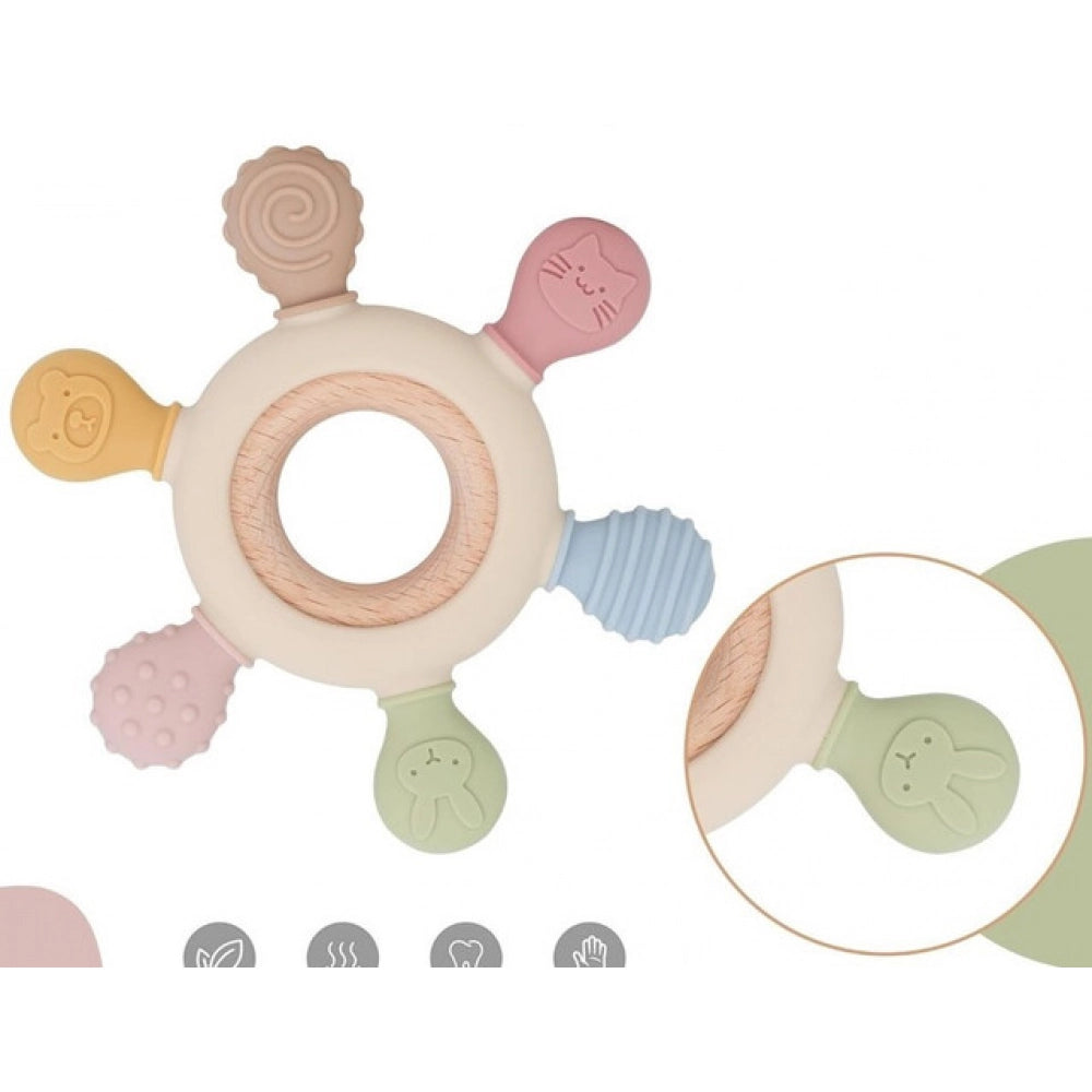 Silicone Baby Teether (Multicolor)