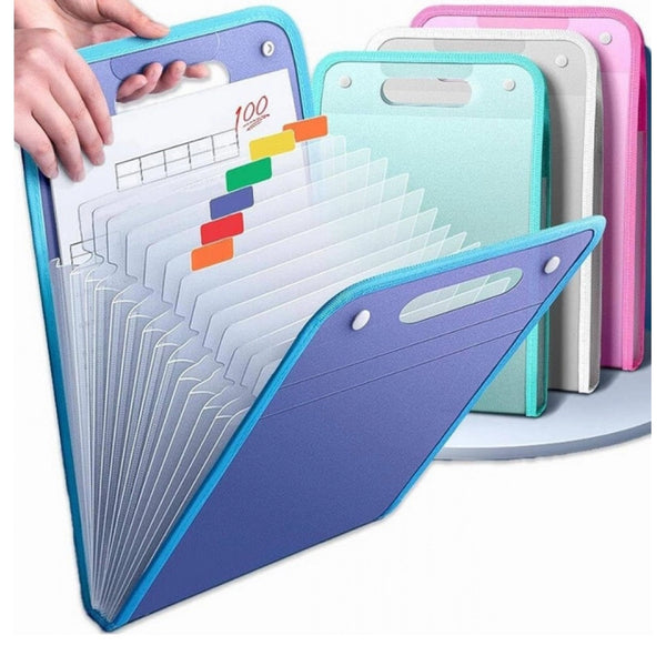 Pack of 2 13 Layer A4 Paper File Folder (Multicolor)