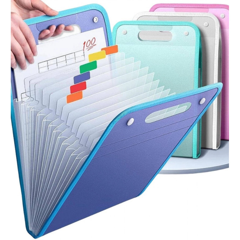 Pack of 2 13 Layer A4 Paper File Folder (Multicolor)