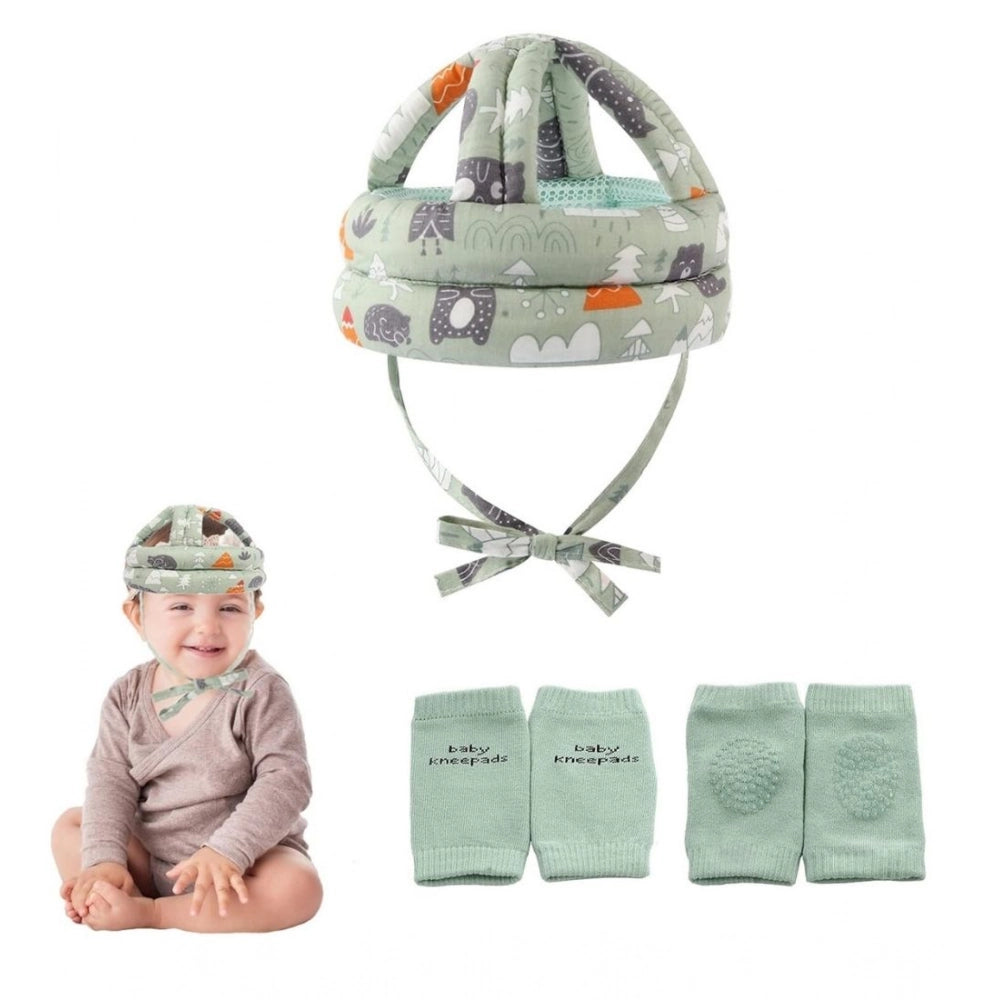 Pack of 2 Baby Safety Helmet (Green)