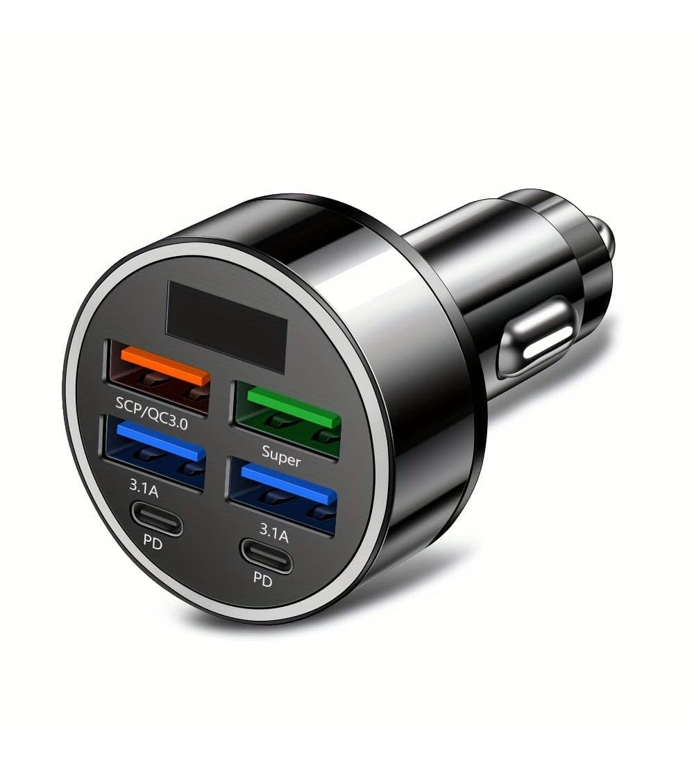 Generic - 6 In 1 Car Charger (Black)