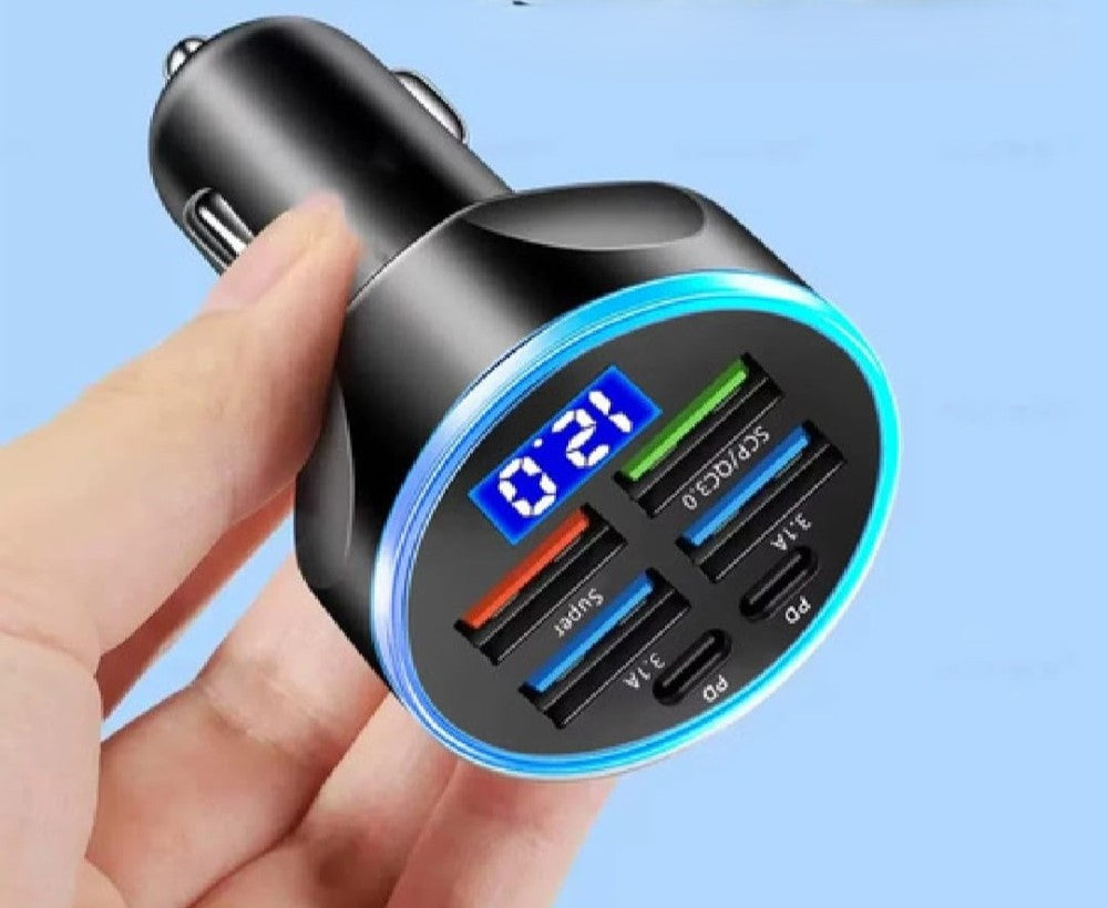 Generic - 6 In 1 Car Charger (Black)