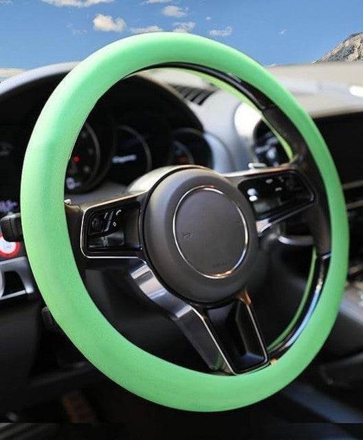 Generic Universal Soft Silicone Steering Wheel Cover (Green)