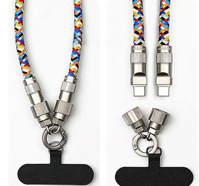 Generic USB Charging Cable Lanyard (Multicolor)