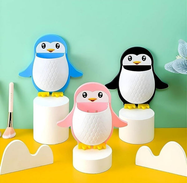 Wall Mounted Penguin Design Toothpaste Holder (Multicolor)
