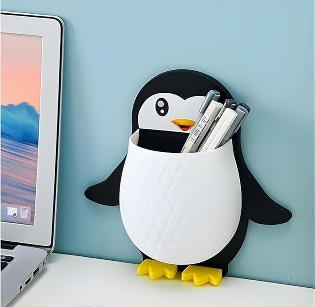 Generic Wall Mounted Penguin Design Toothpaste Holder (Multicolor)