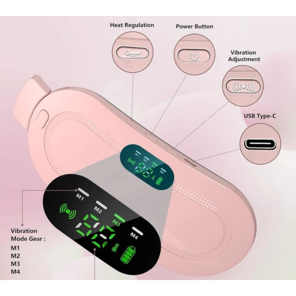 Menstrual Heating Pad Massager (Pink)