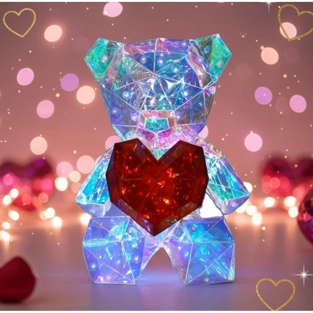 Glowing Teddy Bear Night Light (Multicolor)