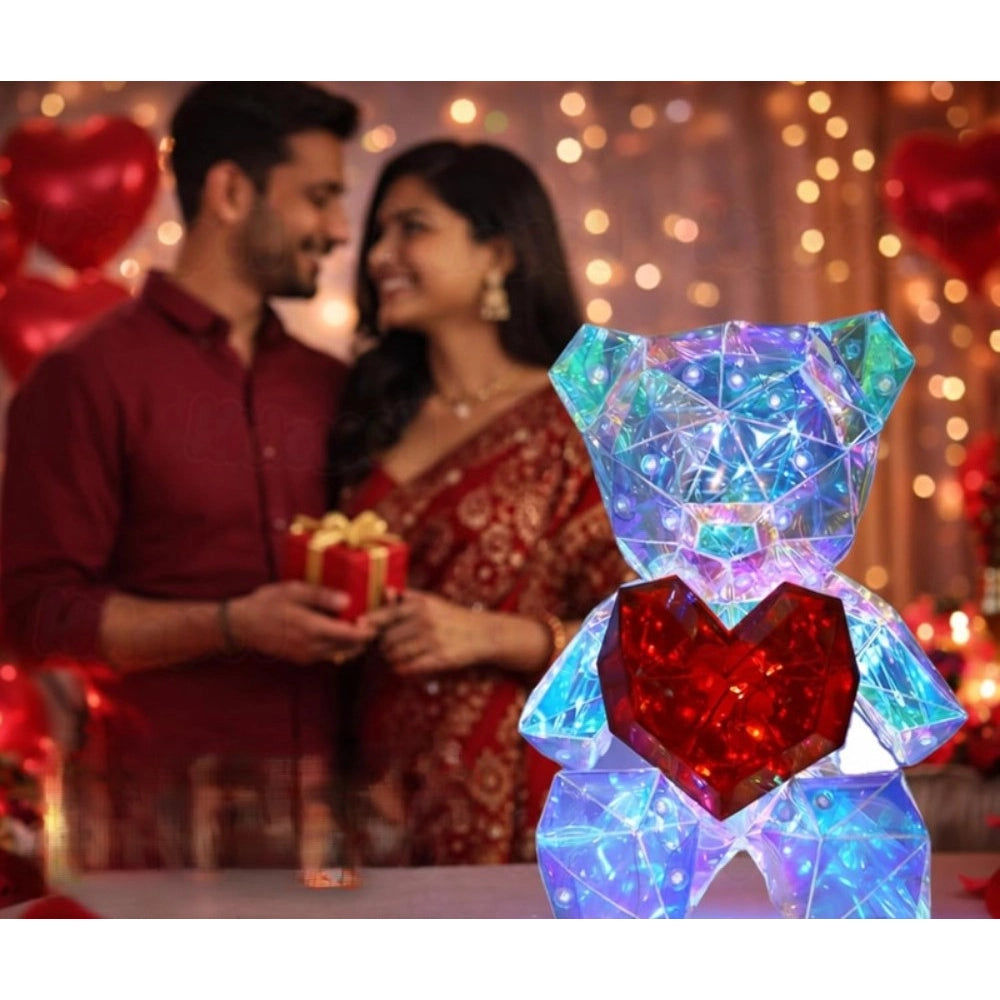 Glowing Teddy Bear Night Light (Multicolor)
