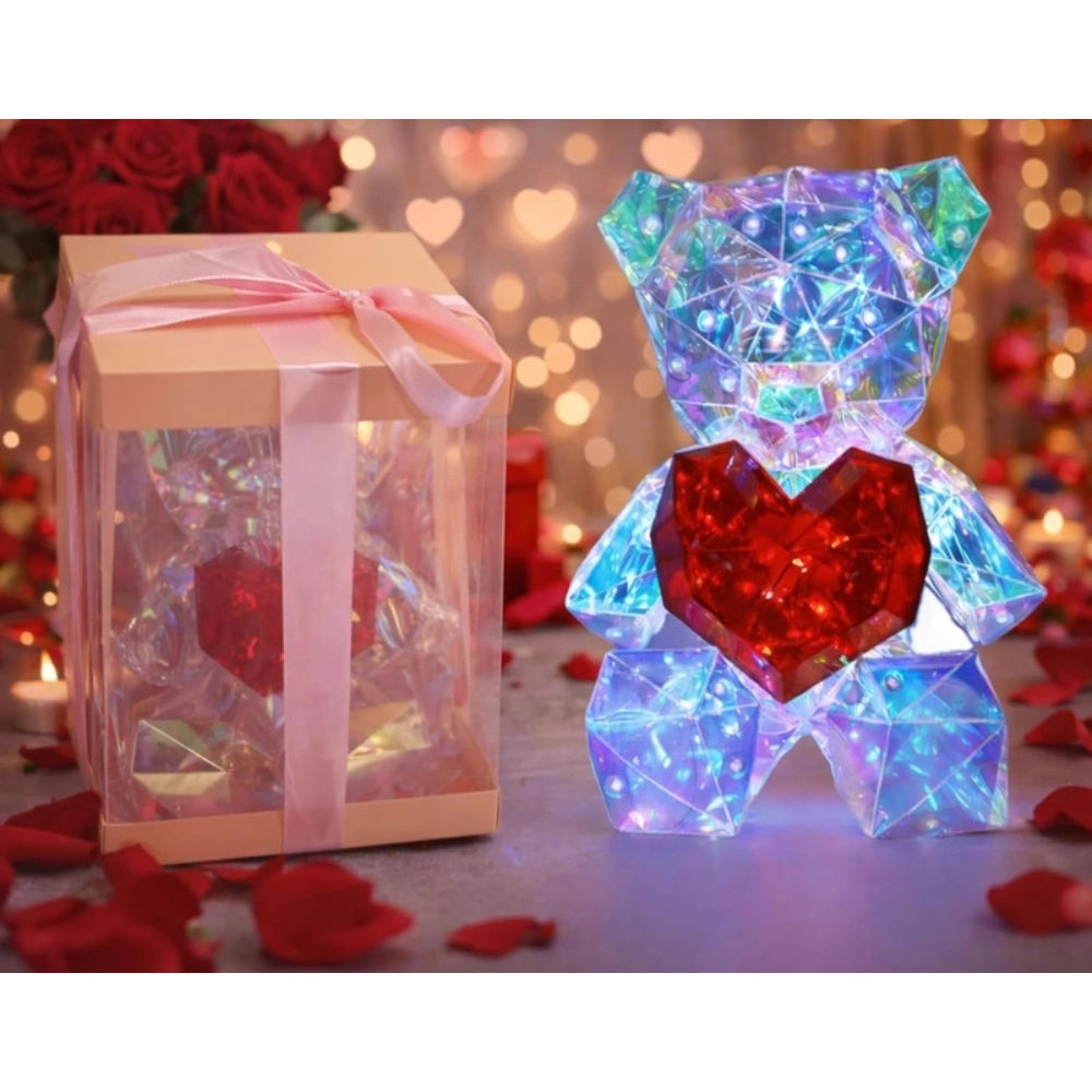 Glowing Teddy Bear Night Light (Multicolor)