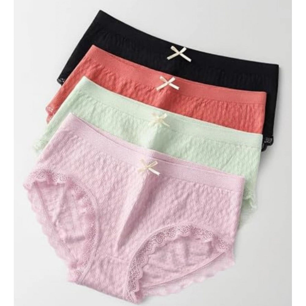 Pack of 2 2020 women's Cotton High Waist Full Coverage Briefs (Multicolor)