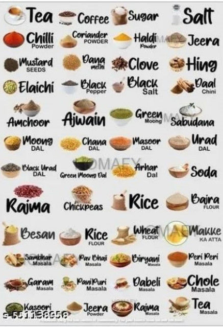 Generic Pack of 2 Kitchen Masala Sticker (Multicolor)