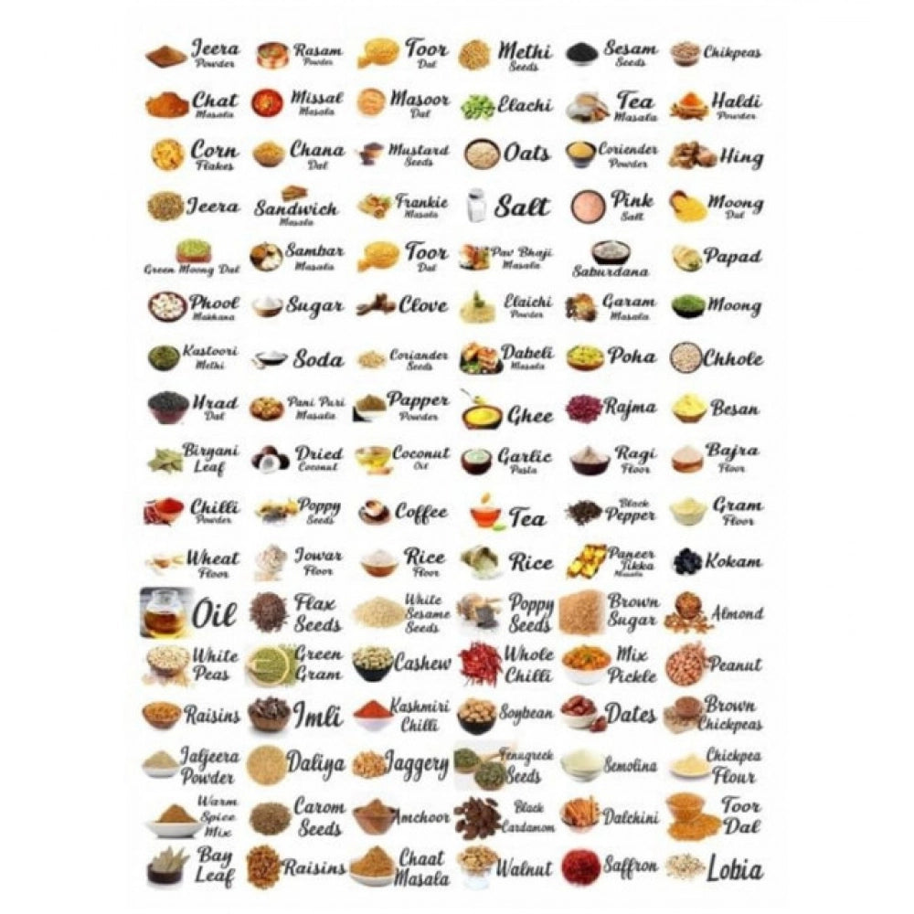 Pack of 3 Kitchen Masala Sticker (Multicolor)