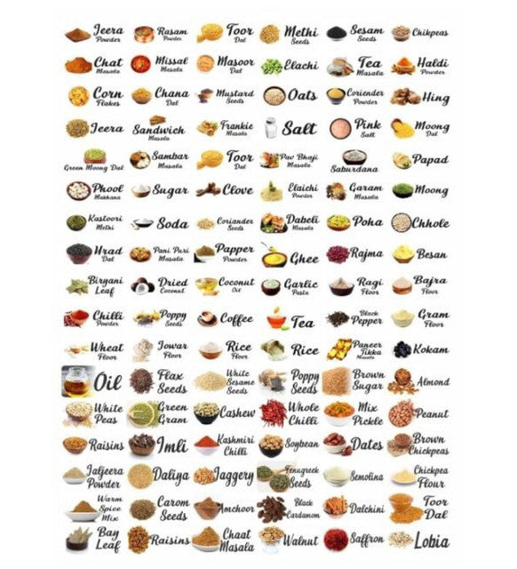 Generic Pack of 2 Kitchen Masala Sticker (Multicolor)