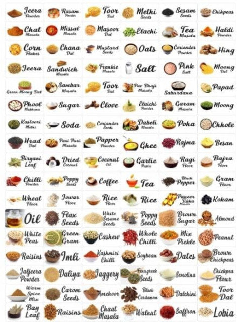 Generic Pack of 2 Kitchen Masala Sticker (Multicolor)