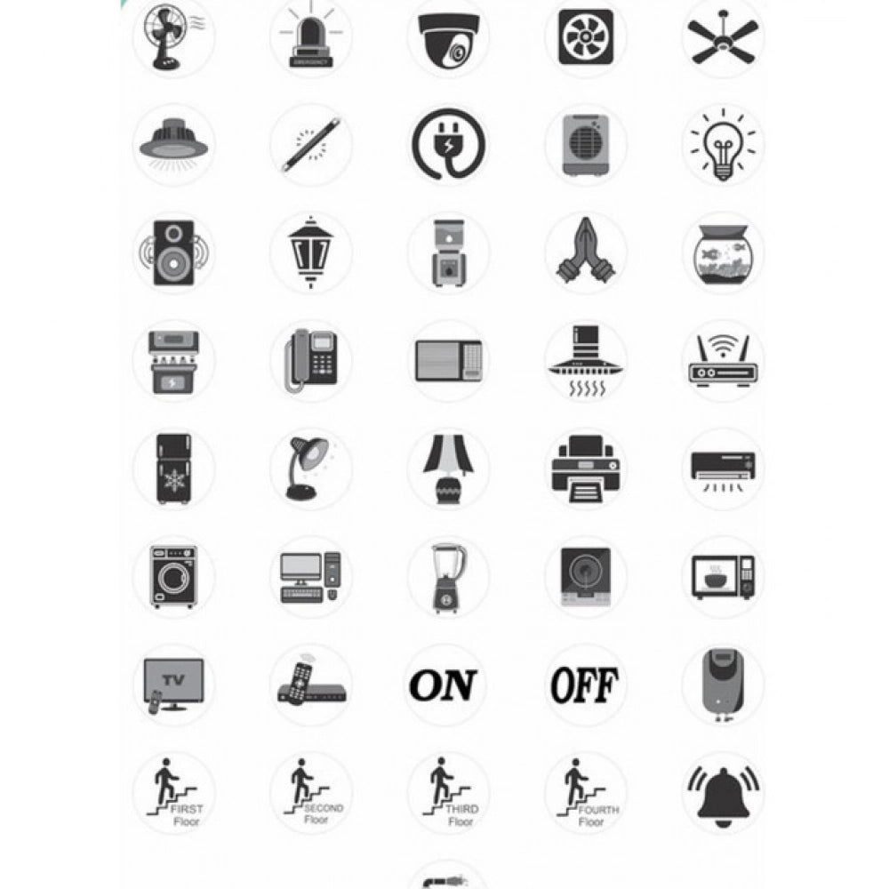 Pack of 3 Switch Board Sticker (Black)