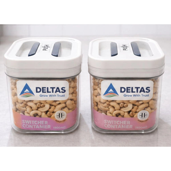 Pack of 2 Switchers Airtight Storage Container Set 500 ML (White)