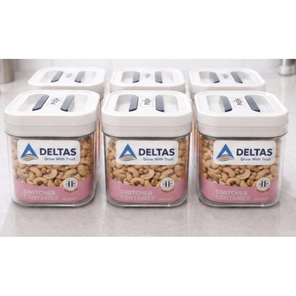 Pack of 6 Switchers Airtight Storage Container Set 500 ML (White)