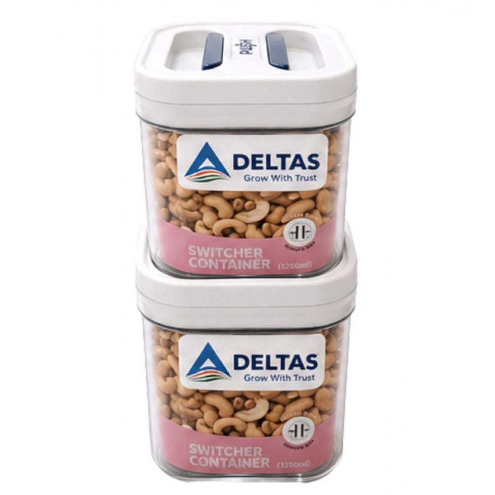 Pack of 2 Switchers Airtight Storage Container Set 1250 ML (White)