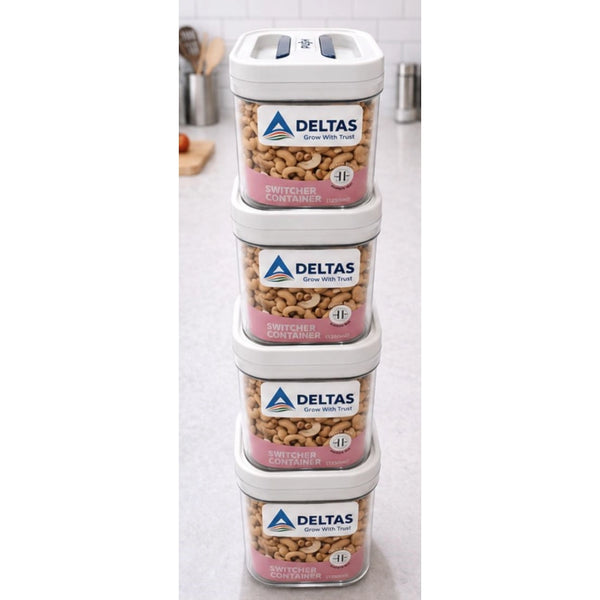 Pack of 4 Switchers Airtight Storage Container Set 1250 ML (White)