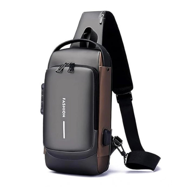 Waterproof Sling Cross Backpack Bag (Black)