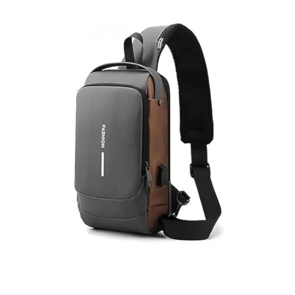 Waterproof Sling Cross Backpack Bag (Black)