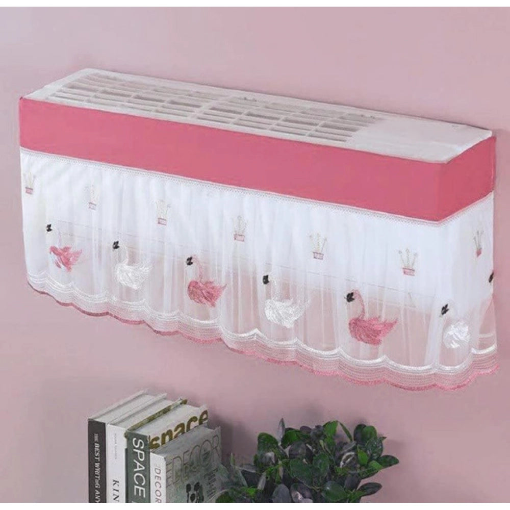 Pack of 2 AC Cover 1 And 1.5 Ton (Pink-White)
