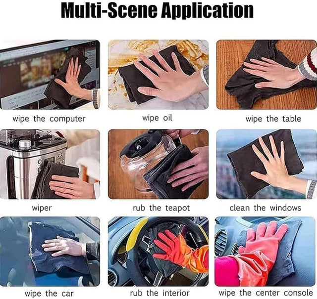 Generic Pack of 2 Magic Cleaning Cloth (Black)