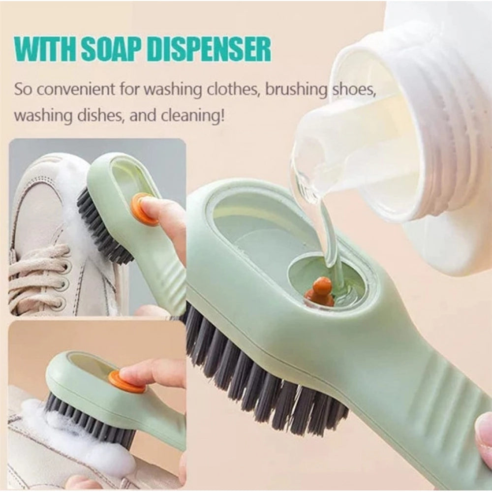 Pack of 3 Soap Dispensing Cleaning Brush (Multicolor)