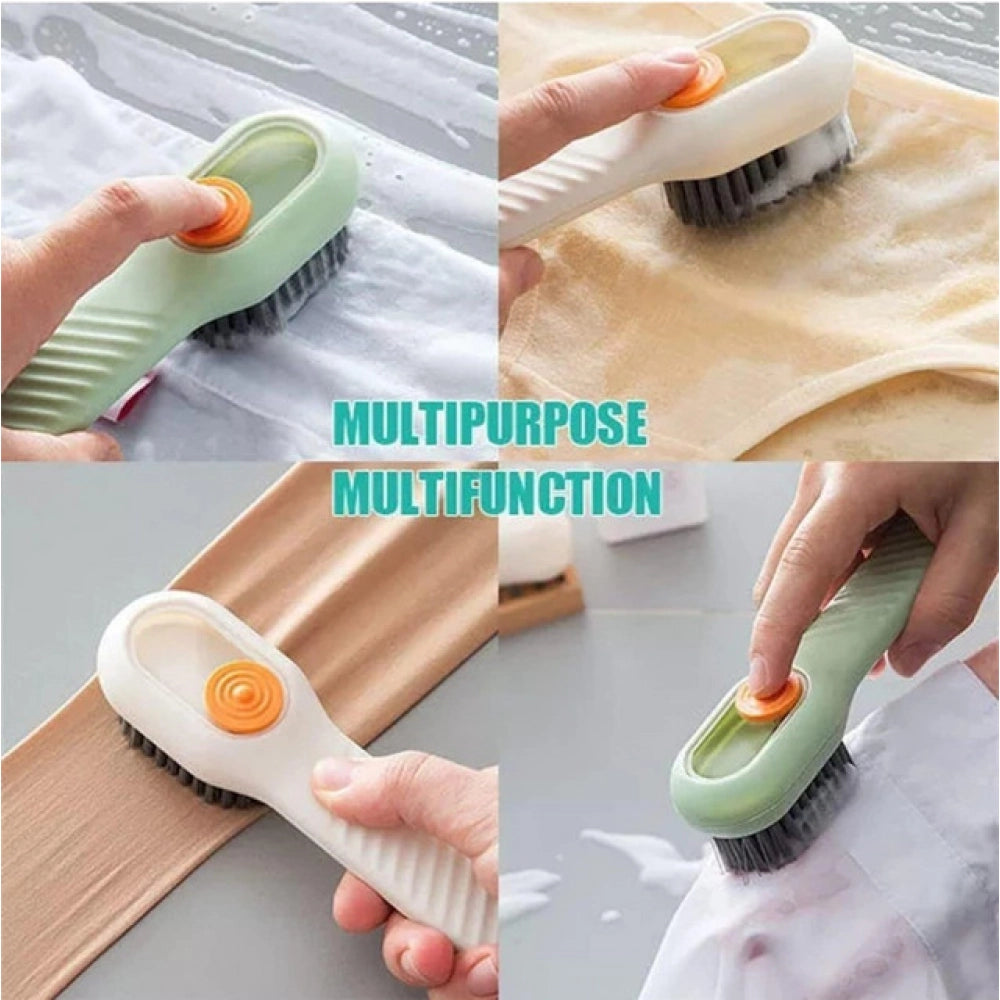 Pack of 3 Soap Dispensing Cleaning Brush (Multicolor)
