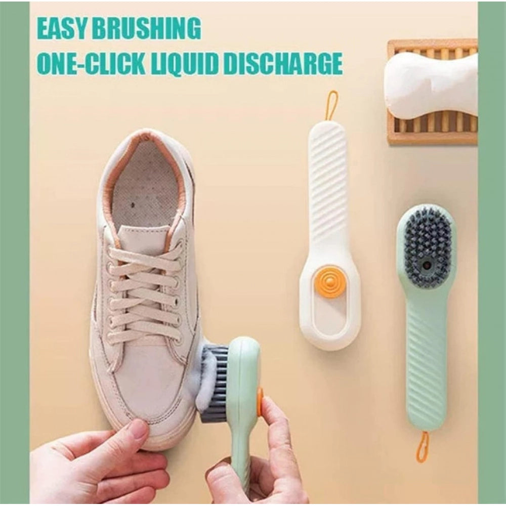 Pack of 3 Soap Dispensing Cleaning Brush (Multicolor)