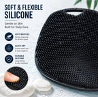Silicone Body Scrubber Bath Brush (Black)