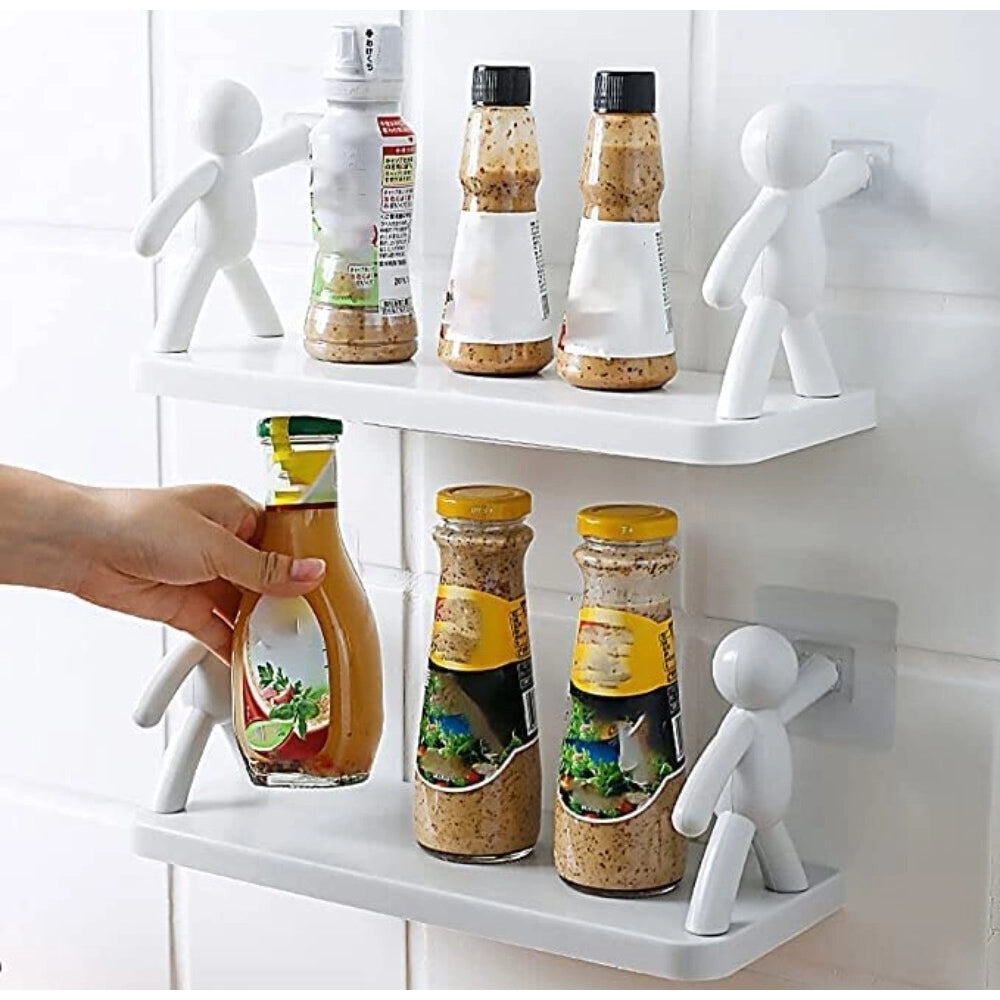 Pack of 2 Self Adhesive Multipurpose Stand Holder (White)