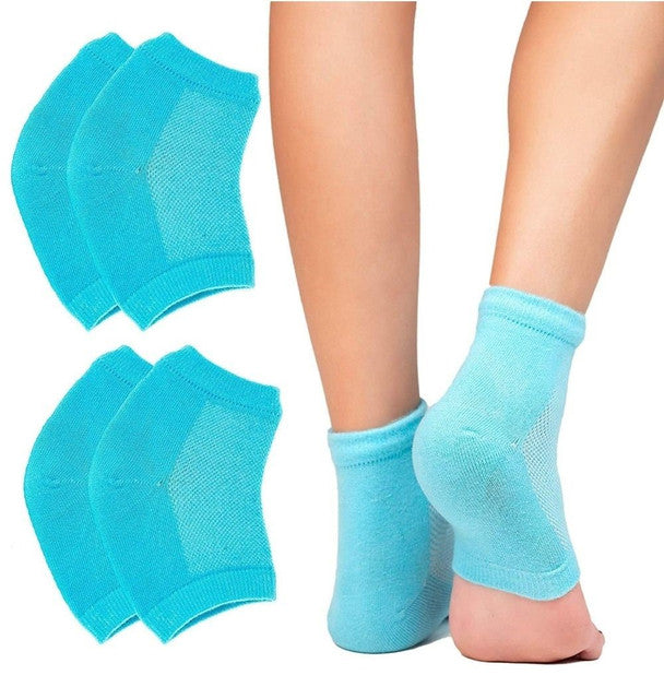 Generic Half Gel Cotton Heel Socks (Blue)