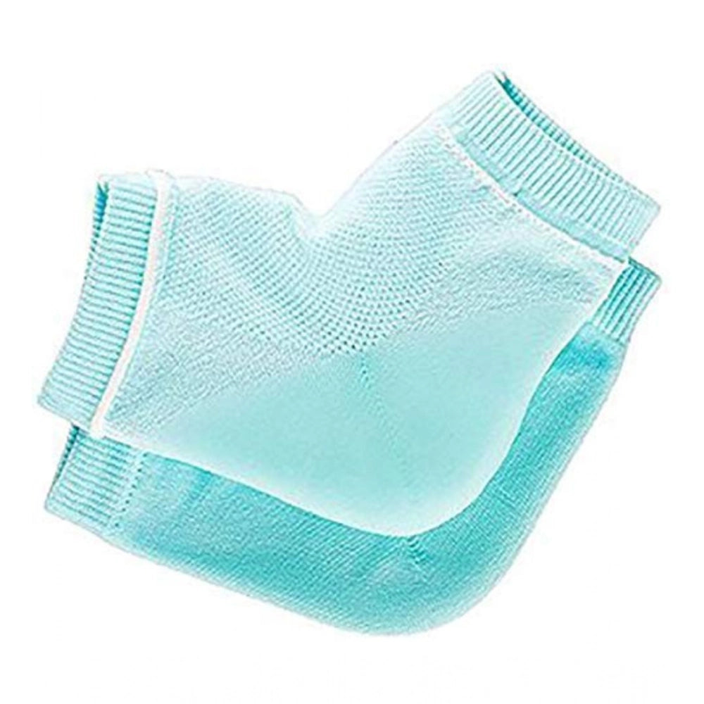 Pack of 2 Half Gel Cotton Heel Socks (Blue)