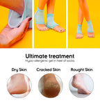 Half Gel Cotton Heel Socks (Blue)