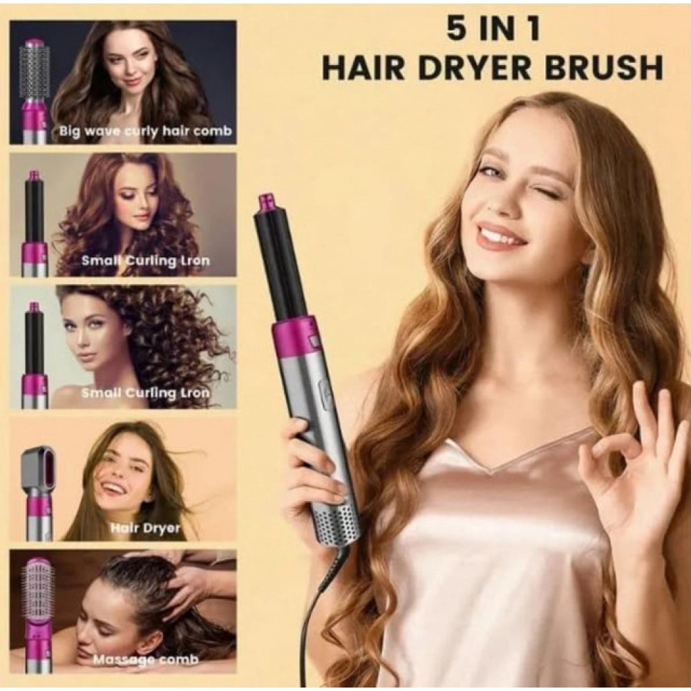 5 in 1 Multifunctional Hair Dryer (Pink)