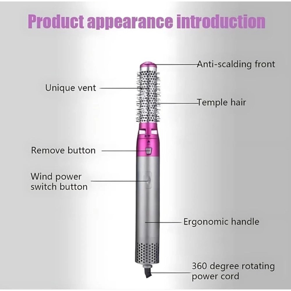5 in 1 Multifunctional Hair Dryer (Pink)