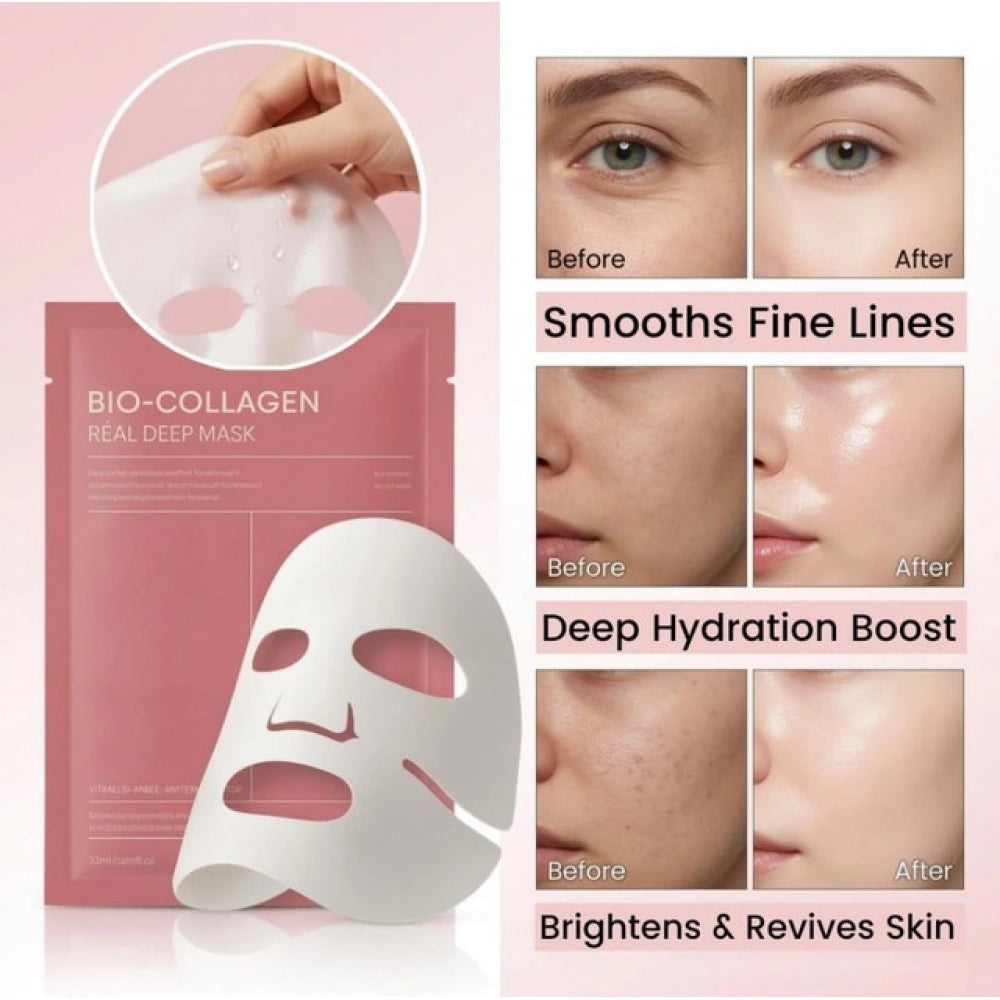 Pack of 2 Bio-Collagen Face Mask (Multicolor)