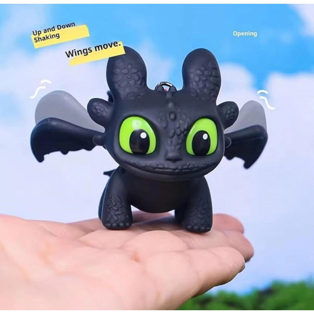 Night Fury Dragon Keychain (Black)