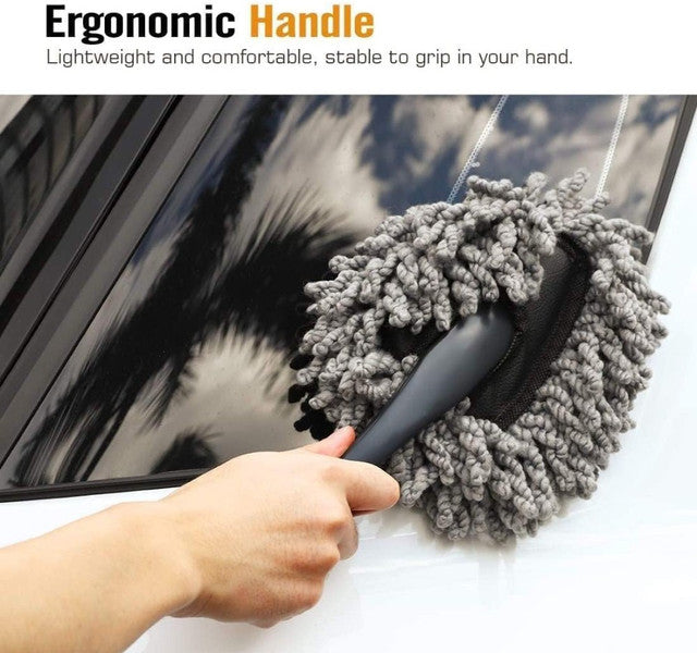 Generic Pack of 2 Small Car Duster (Black-Grey)