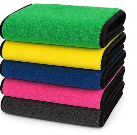 Generic Pack of 2 Microfiber Car Cleaning Towel (Multicolor)