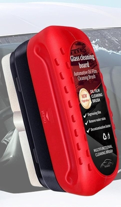 Generic Pack of 2 Automotive Oil Film Cleaning Brush (Red-Black)