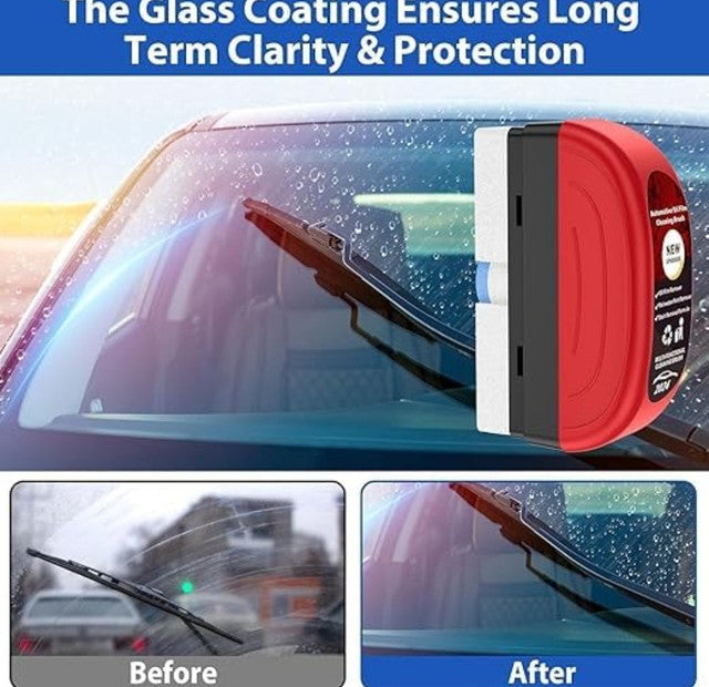 Generic Pack of 2 Automotive Oil Film Cleaning Brush (Red-Black)