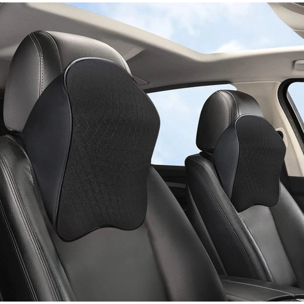 Memory Foam Car Headrest Pillow (Black)