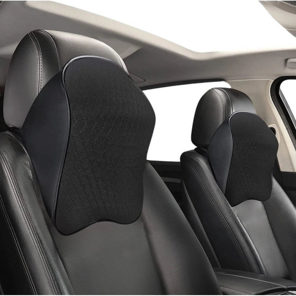 Memory Foam Car Headrest Pillow (Black)